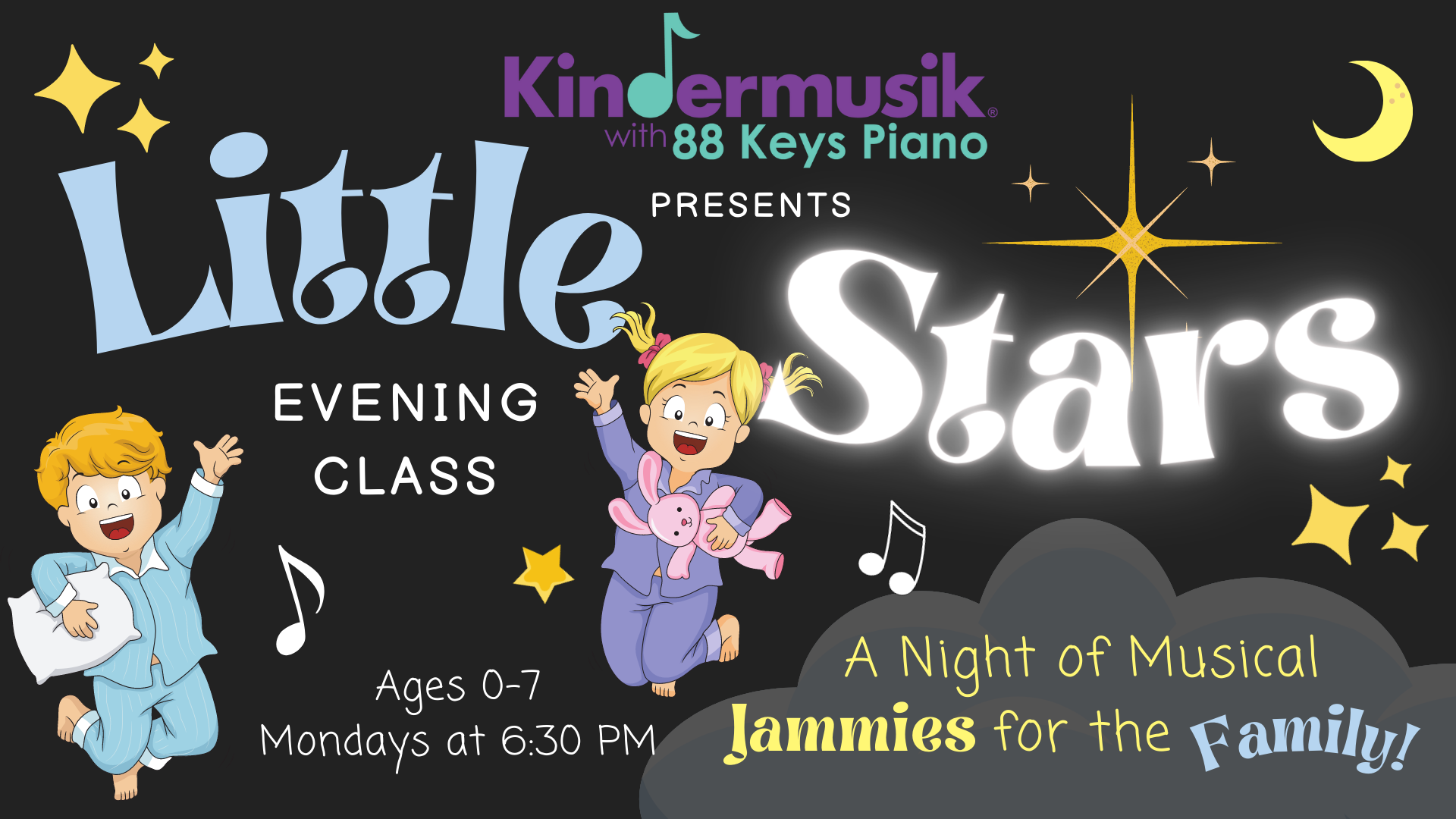New evening class! “Little Stars” Mondays at 6:30 PM 🌟